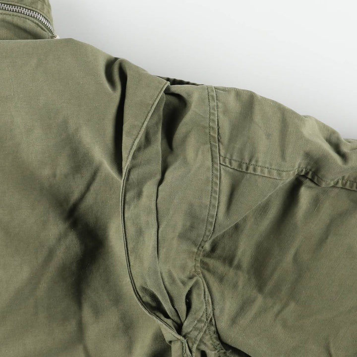 1960'S US Military Issue M-65 2nd Military Field Jacket, Made in USA, Long Medium (Men's Size M equivalent), Vintage Nylon Khaki type Vintage Second Hand
