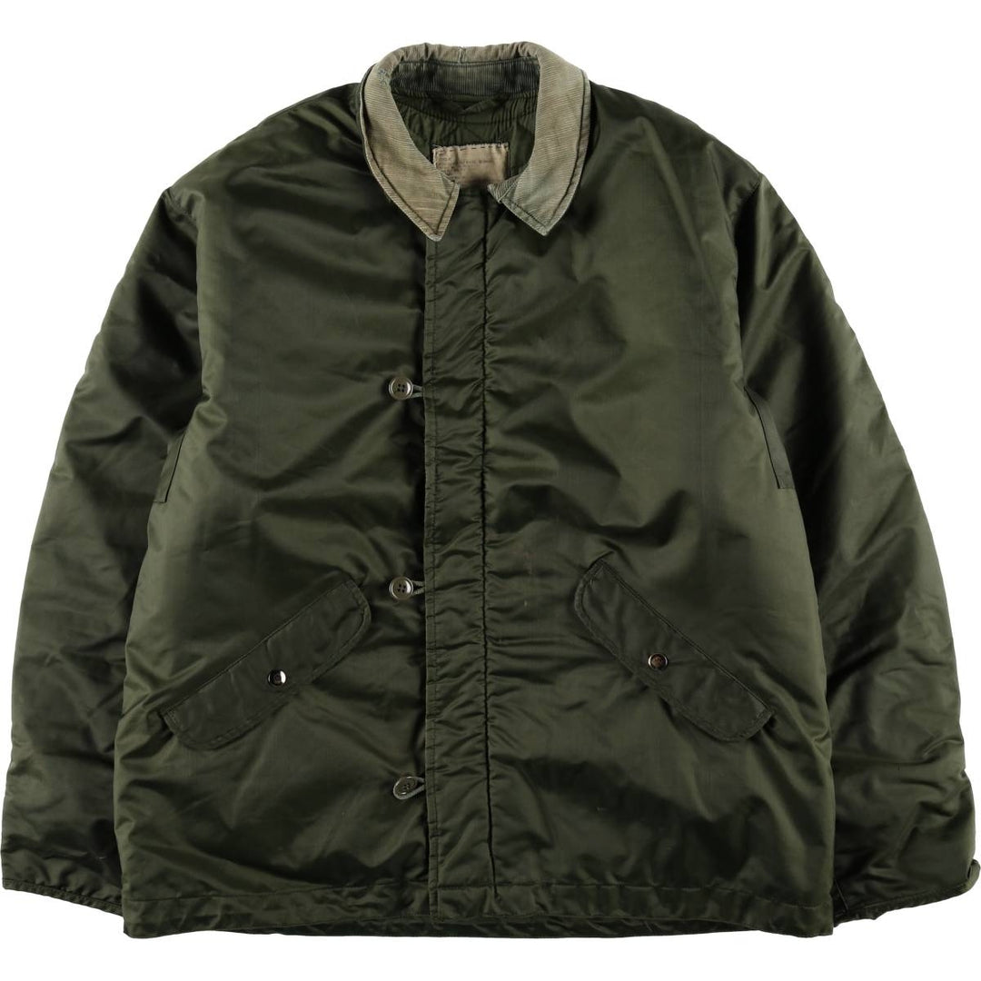Authentic US military issue, 1970'S military deck jacket, made in USA, large size (equivalent to men's L), vintage. unclear Khaki type Vintage Second Hand
