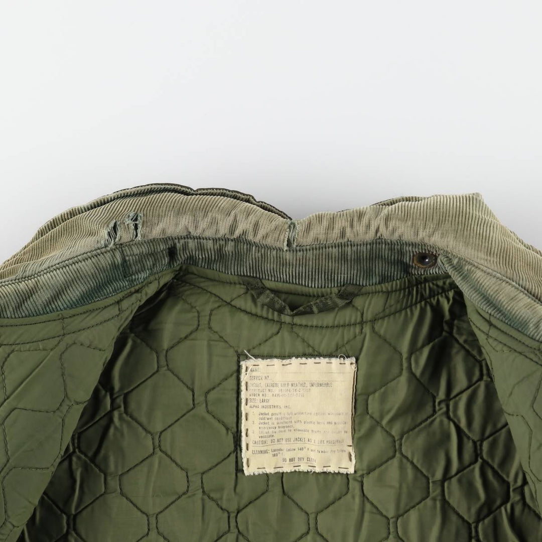 Authentic US military issue, 1970'S military deck jacket, made in USA, large size (equivalent to men's L), vintage. unclear Khaki type Vintage Second Hand