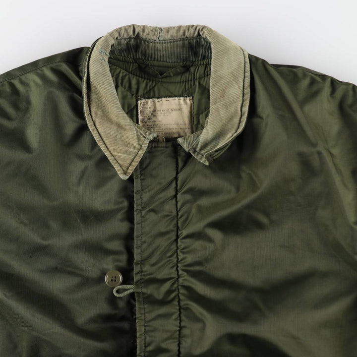 Authentic US military issue, 1970'S military deck jacket, made in USA, large size (equivalent to men's L), vintage. unclear Khaki type Vintage Second Hand