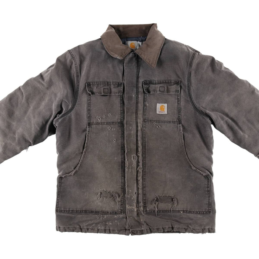 Carhartt Traditional Coat Duck Work Jacket Men's XL unclear Khaki type Vintage Second Hand