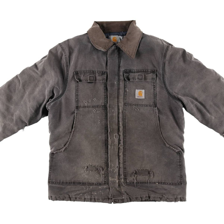 Carhartt Traditional Coat Duck Work Jacket Men's XL unclear Khaki type Vintage Second Hand