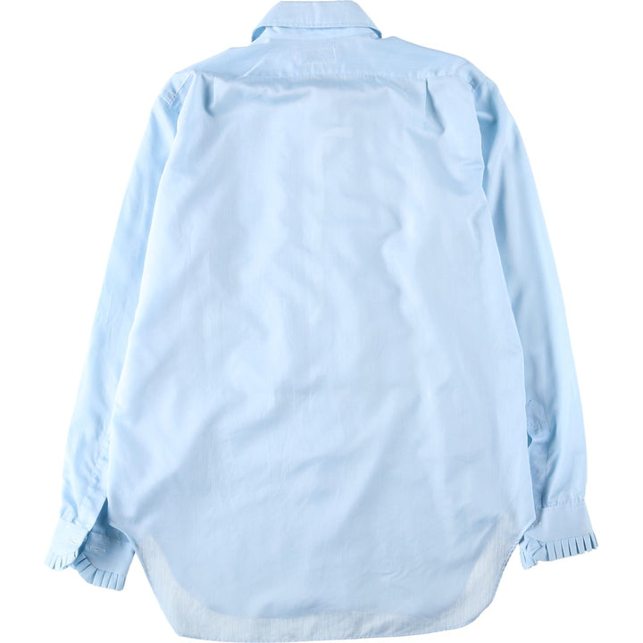 70'S Gingiss Frill Long-Sleeve Shirt, Men's Size L (Equivalent), Vintage unclear Blue type light blue Vintage Second Hand