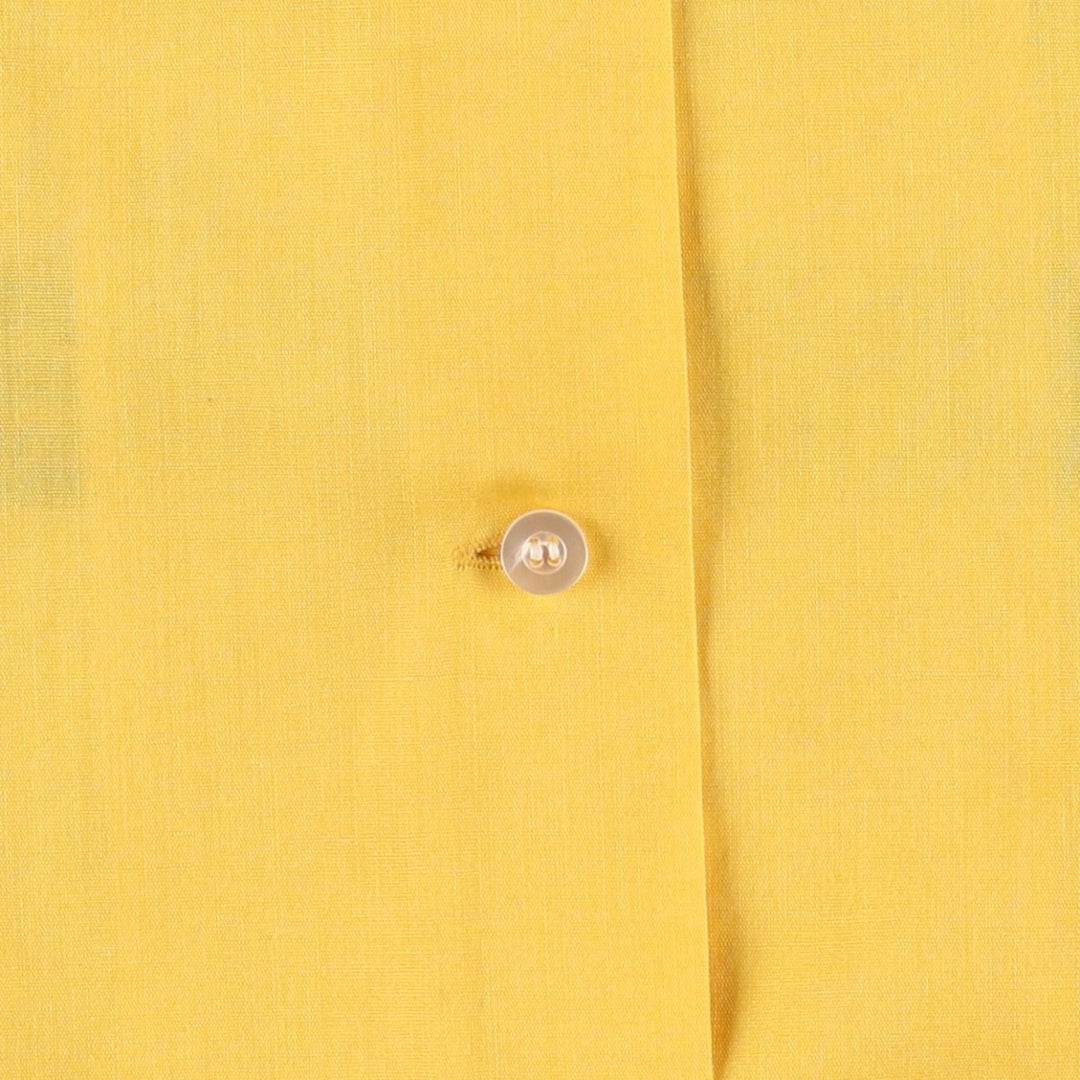 1970'S Hilton Back Print Short-Sleeve Bowling Shirt, Boxy Shirt, Made in USA, Women's Size M (Equivalent), Vintage unclear yellow type Vintage Second Hand