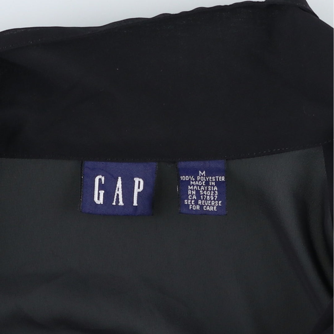 GAP Frill Long-Sleeve See-Through Shirt, Women's Size M (approx.) polyester black type Vintage Second Hand