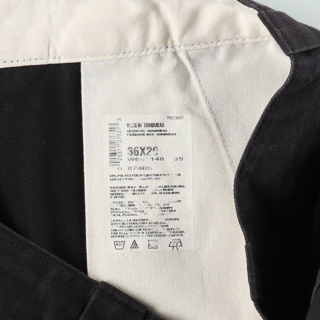 Dickies Work Pants Men's W36 polyester black type Vintage Second Hand
