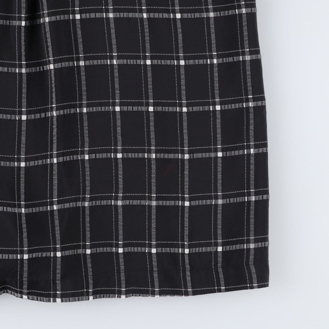 Betty Barclay Check Pattern Long-Sleeve Viscose Shirt, Women's Size M (approx.) Viscose black type Vintage Second Hand
