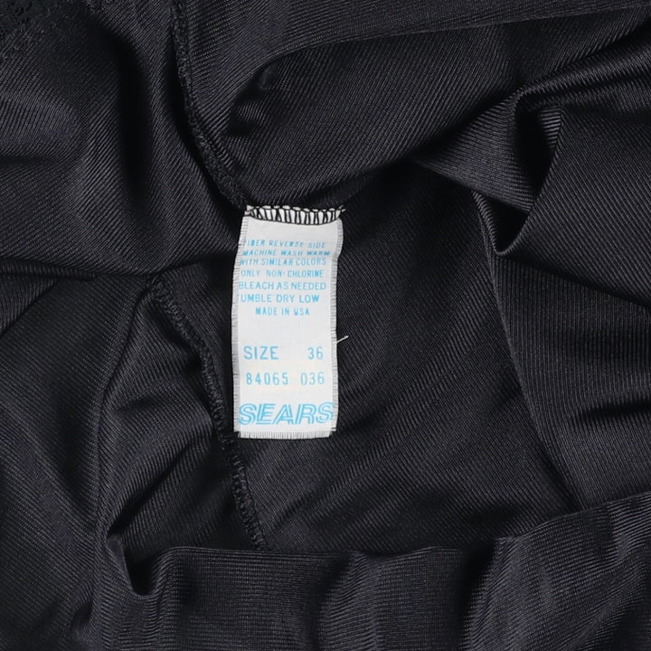 70s-80'S Sears Half-Length Camisole Dress/Slip Dress, Made in USA, Women's Size M (approx.), Vintage Nylon black type Vintage Second Hand