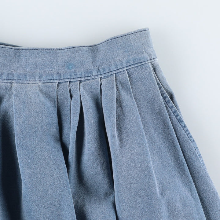 90s-era Ralph Lauren denim midi-length gathered skirt, women's size XL equivalent, vintage. unclear Blue type light blue Vintage Second Hand