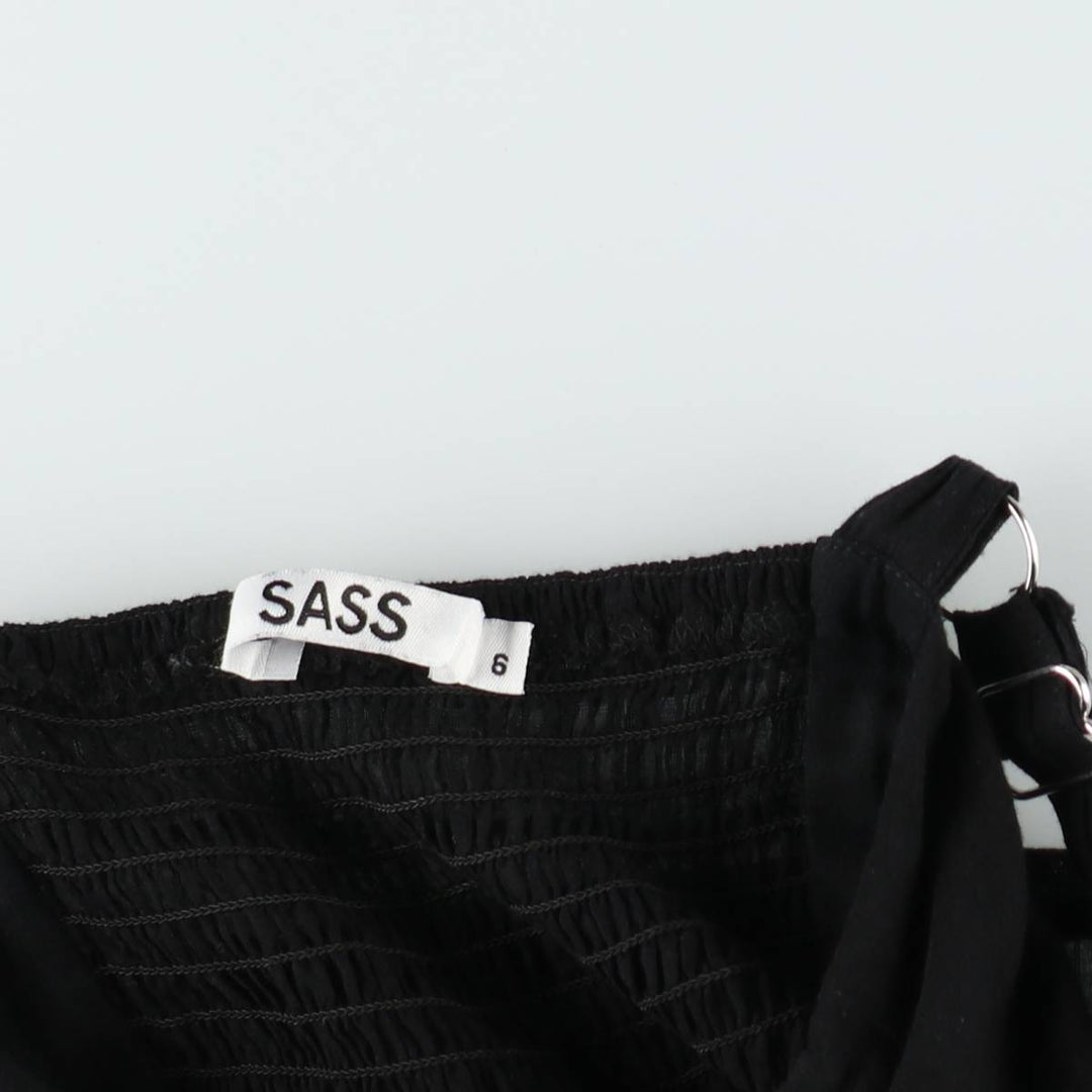 SASS Long Tiered Camisole Dress (Women's Size M) cotton black type Vintage Second Hand