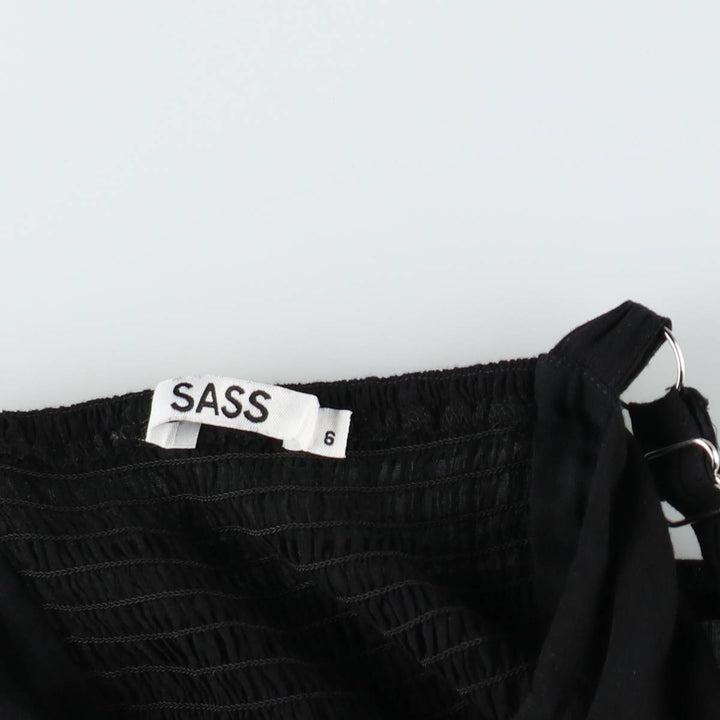 SASS Long Tiered Camisole Dress (Women's Size M) cotton black type Vintage Second Hand