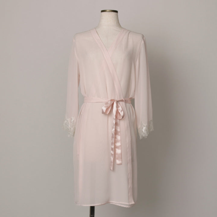 Oscar de la Renta sheer half-length lingerie gown, women's size S. polyester pink type Vintage Second Hand