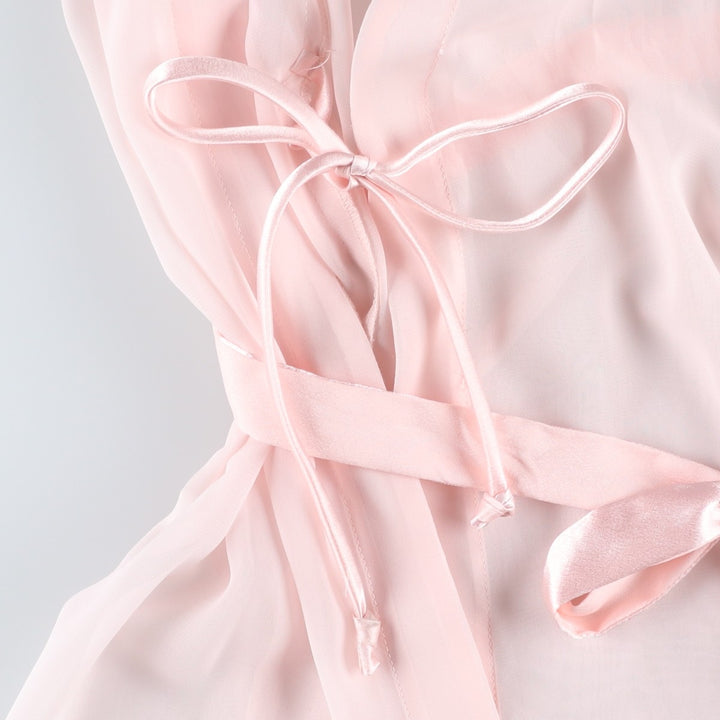 Oscar de la Renta sheer half-length lingerie gown, women's size S. polyester pink type Vintage Second Hand
