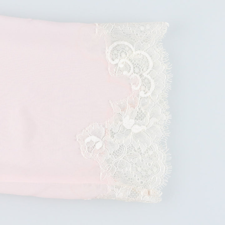 Oscar de la Renta sheer half-length lingerie gown, women's size S. polyester pink type Vintage Second Hand