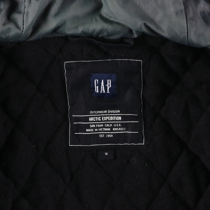 2000'S GAP padded hoodie puffer jacket, men's size M (approx.) Nylon black type Vintage Second Hand