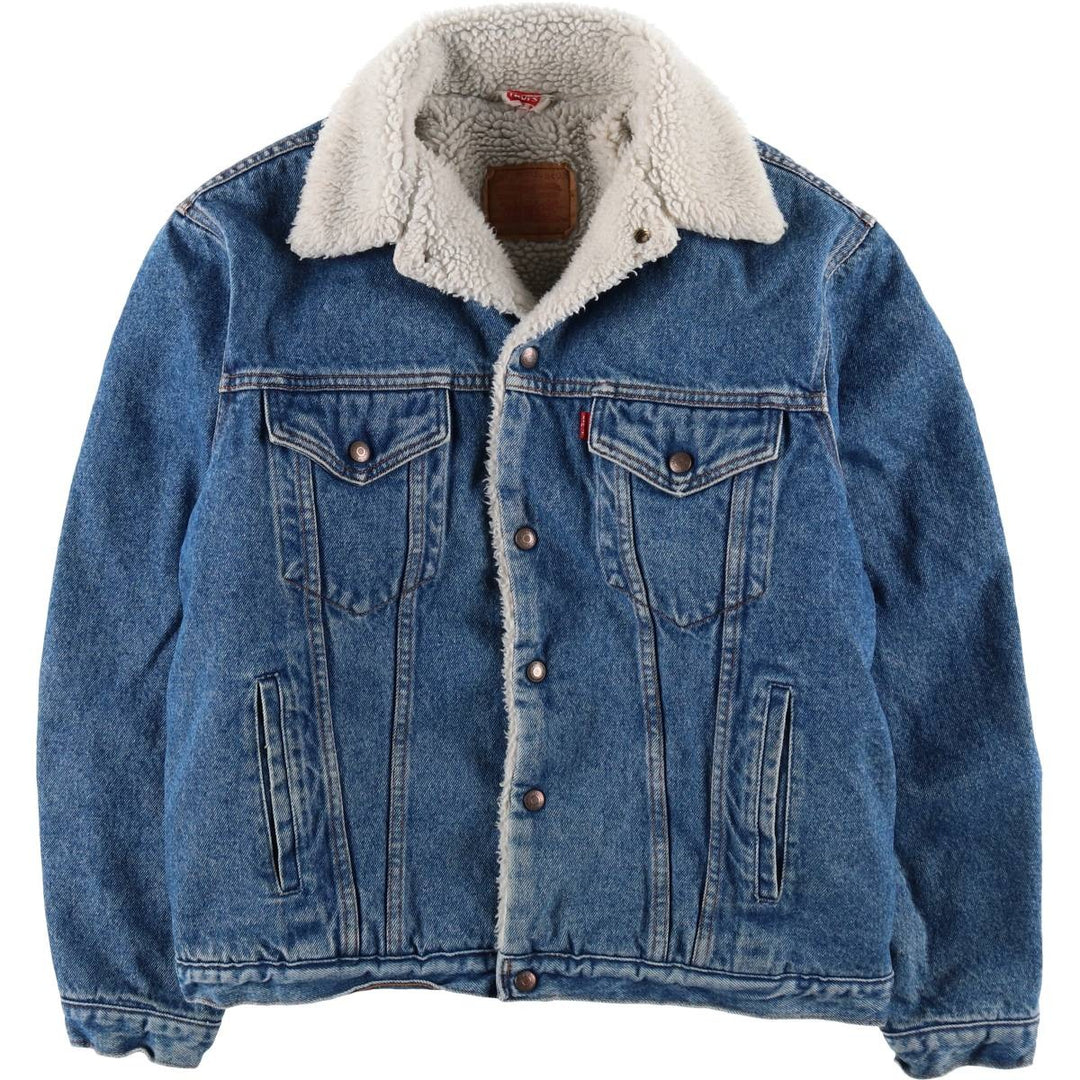 1990'S Levi's 70608-0214 Denim Boa Jacket, Men's Size M (approx.), Vintage cotton blue type Vintage Second Hand