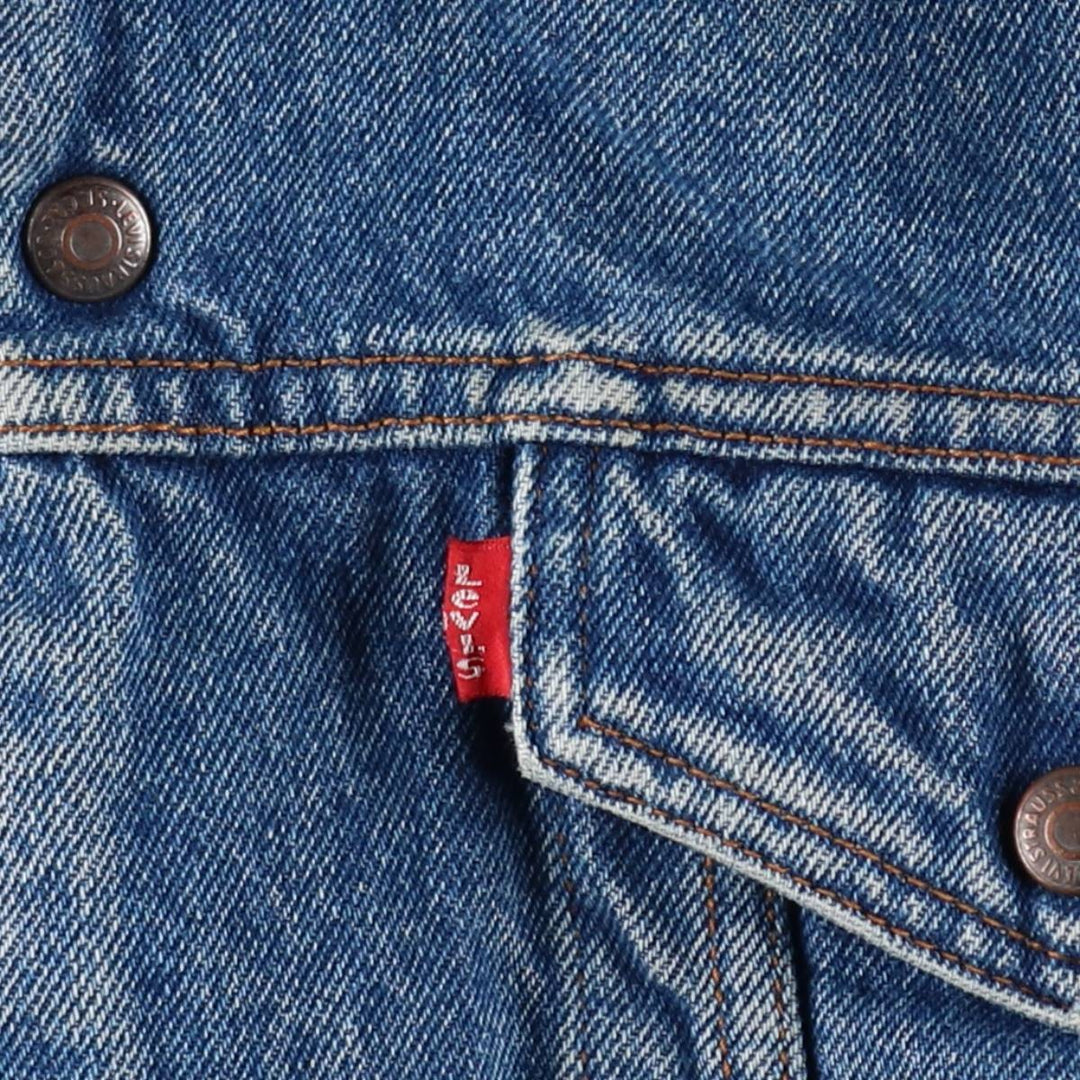 1990'S Levi's 70608-0214 Denim Boa Jacket, Men's Size M (approx.), Vintage cotton blue type Vintage Second Hand