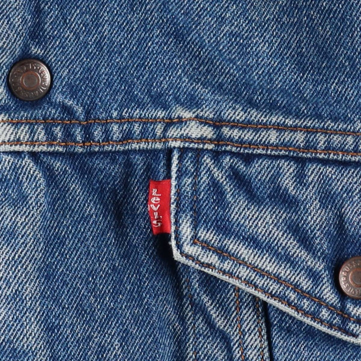 1990'S Levi's 70608-0214 Denim Boa Jacket, Men's Size M (approx.), Vintage cotton blue type Vintage Second Hand