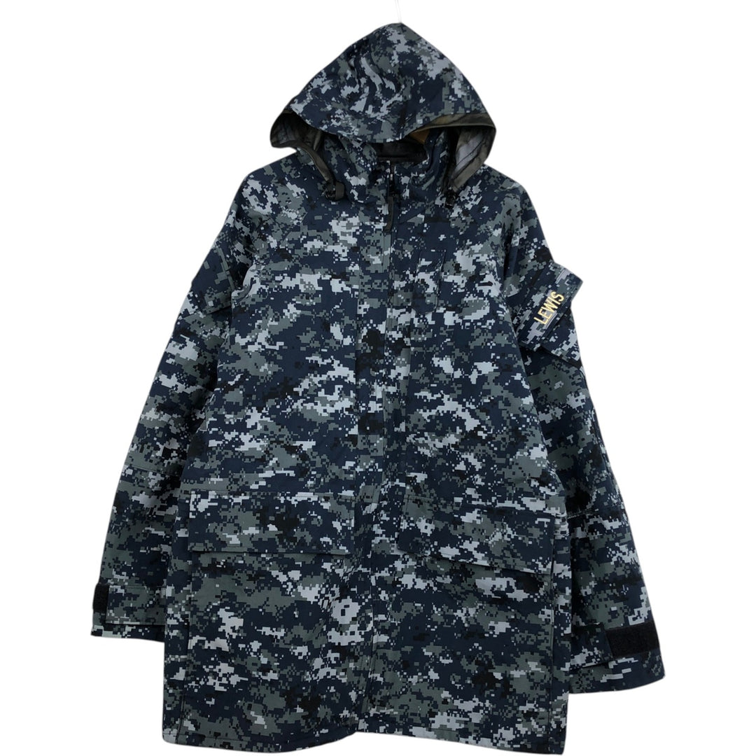 PARKA WORKING US NAVY Camouflage Pattern NWU Digital Camo Military Gore-Tex Parka Made in USA Men's Size M (Equivalent) Genuine US Military Issue Nylon navy blue type Vintage Second Hand