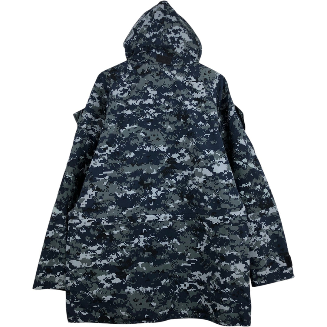 PARKA WORKING US NAVY Camouflage Pattern NWU Digital Camo Military Gore-Tex Parka Made in USA Men's Size M (Equivalent) Genuine US Military Issue Nylon navy blue type Vintage Second Hand