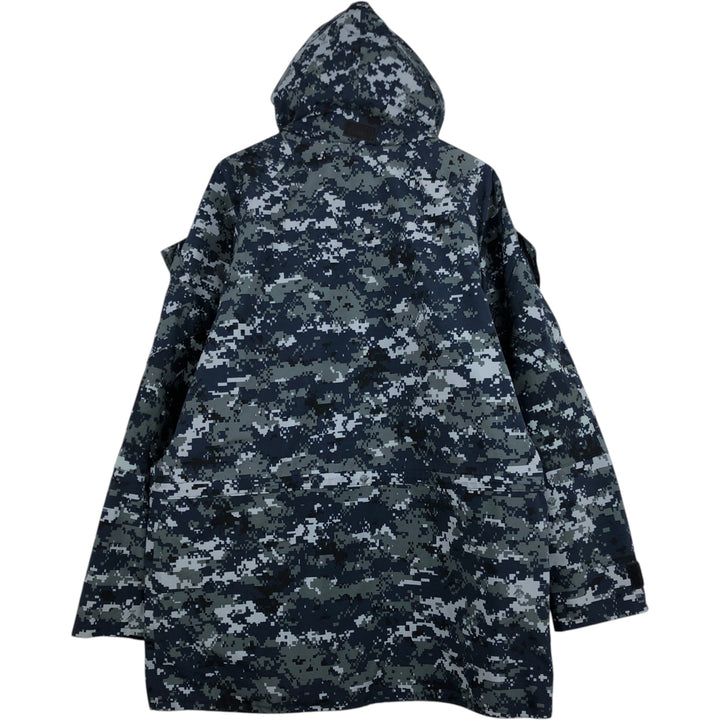 PARKA WORKING US NAVY Camouflage Pattern NWU Digital Camo Military Gore-Tex Parka Made in USA Men's Size M (Equivalent) Genuine US Military Issue Nylon navy blue type Vintage Second Hand