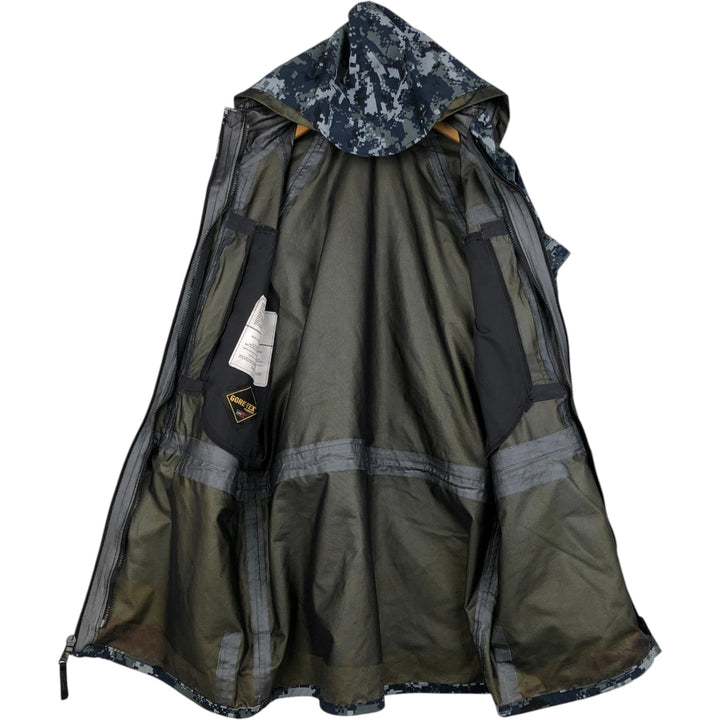 PARKA WORKING US NAVY Camouflage Pattern NWU Digital Camo Military Gore-Tex Parka Made in USA Men's Size M (Equivalent) Genuine US Military Issue Nylon navy blue type Vintage Second Hand