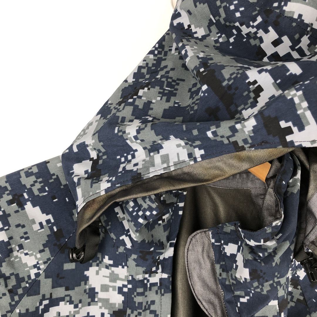 PARKA WORKING US NAVY Camouflage Pattern NWU Digital Camo Military Gore-Tex Parka Made in USA Men's Size M (Equivalent) Genuine US Military Issue Nylon navy blue type Vintage Second Hand