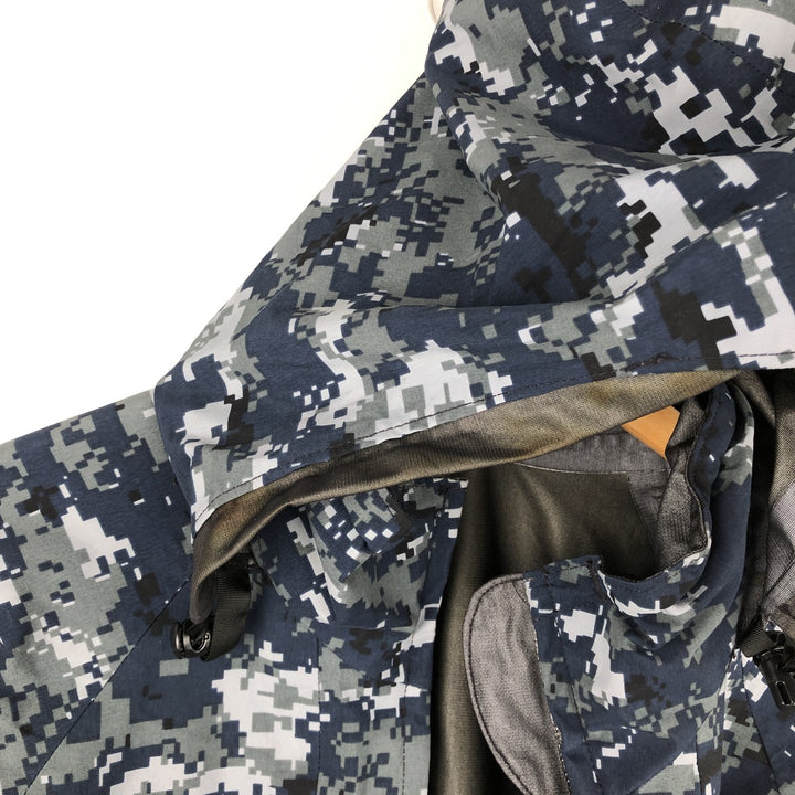 PARKA WORKING US NAVY Camouflage Pattern NWU Digital Camo Military Gore-Tex Parka Made in USA Men's Size M (Equivalent) Genuine US Military Issue Nylon navy blue type Vintage Second Hand