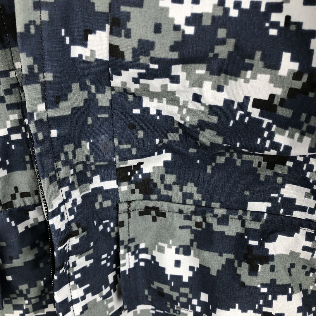 PARKA WORKING US NAVY Camouflage Pattern NWU Digital Camo Military Gore-Tex Parka Made in USA Men's Size M (Equivalent) Genuine US Military Issue Nylon navy blue type Vintage Second Hand