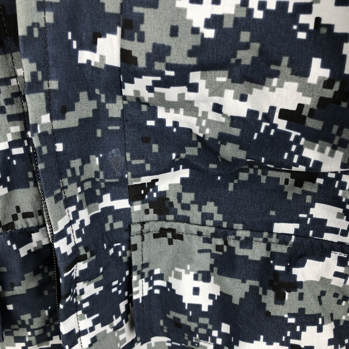 PARKA WORKING US NAVY Camouflage Pattern NWU Digital Camo Military Gore-Tex Parka Made in USA Men's Size M (Equivalent) Genuine US Military Issue Nylon navy blue type Vintage Second Hand