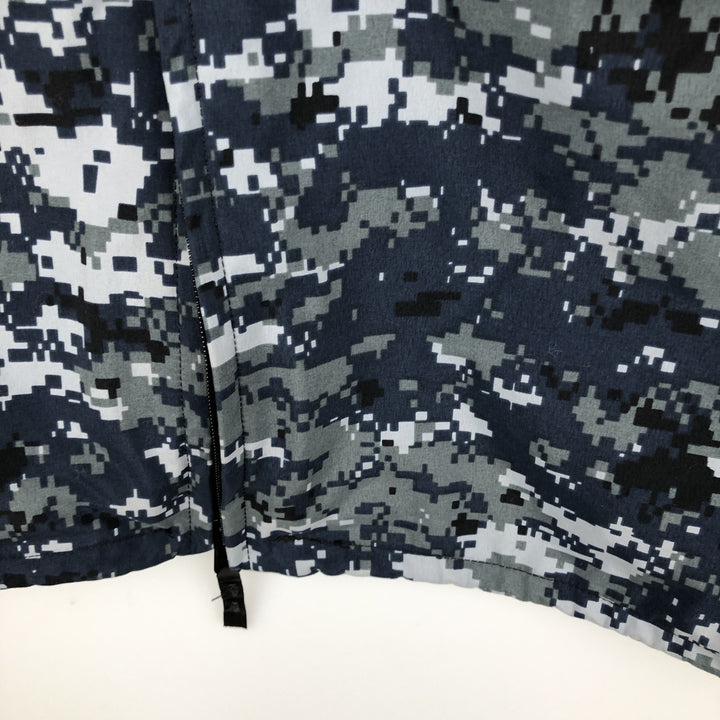 PARKA WORKING US NAVY Camouflage Pattern NWU Digital Camo Military Gore-Tex Parka Made in USA Men's Size M (Equivalent) Genuine US Military Issue Nylon navy blue type Vintage Second Hand