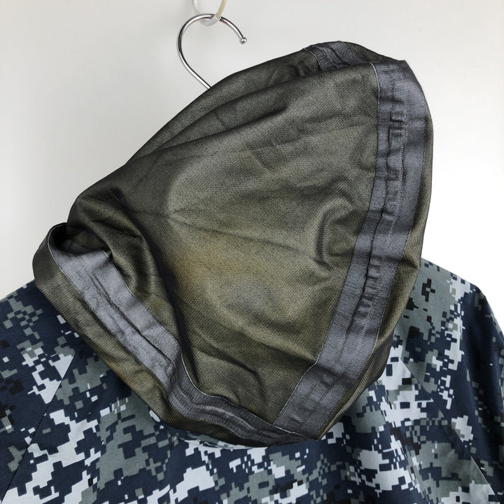 PARKA WORKING US NAVY Camouflage Pattern NWU Digital Camo Military Gore-Tex Parka Made in USA Men's Size M (Equivalent) Genuine US Military Issue Nylon navy blue type Vintage Second Hand