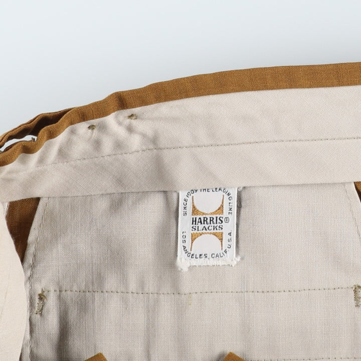 ~90'S HARRIS SLACKS Shorts, Men's W35 (approx.), Vintage unclear beige type brown Vintage Second Hand