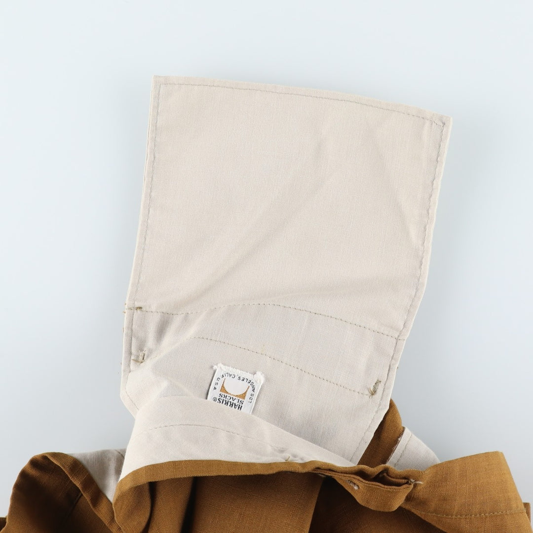 ~90'S HARRIS SLACKS Shorts, Men's W35 (approx.), Vintage unclear beige type brown Vintage Second Hand