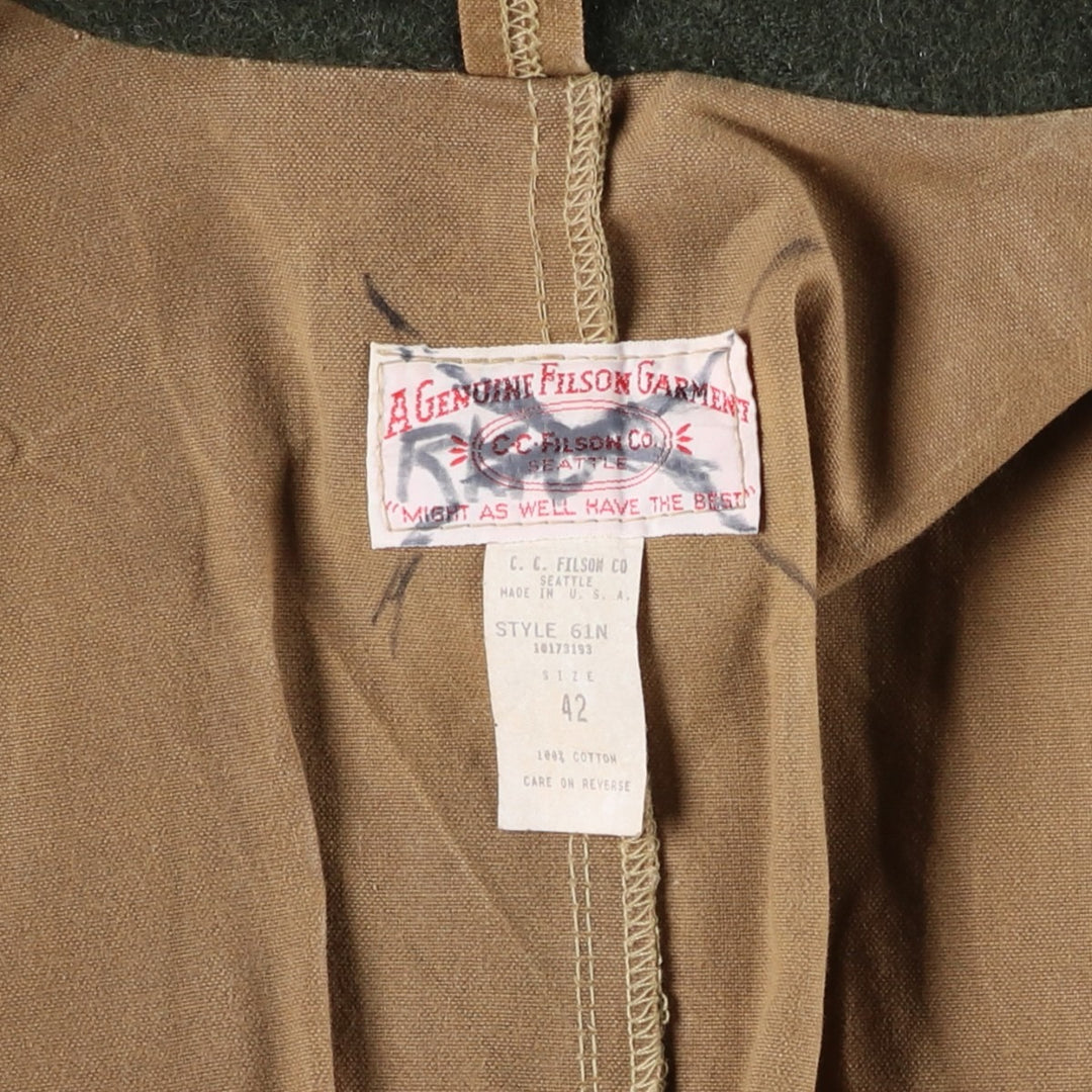 Filson waxed cotton oiled jacket, made in the USA, men's size L, vintage cotton Beige type Vintage Second Hand
