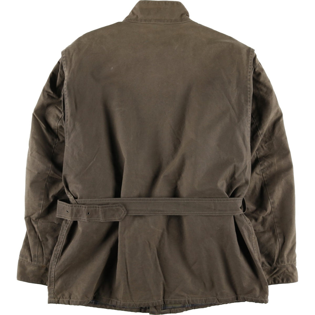 Belstaff padded waxed cotton oiled jacket, made in the UK, men's size XL cotton Khaki type Vintage Second Hand