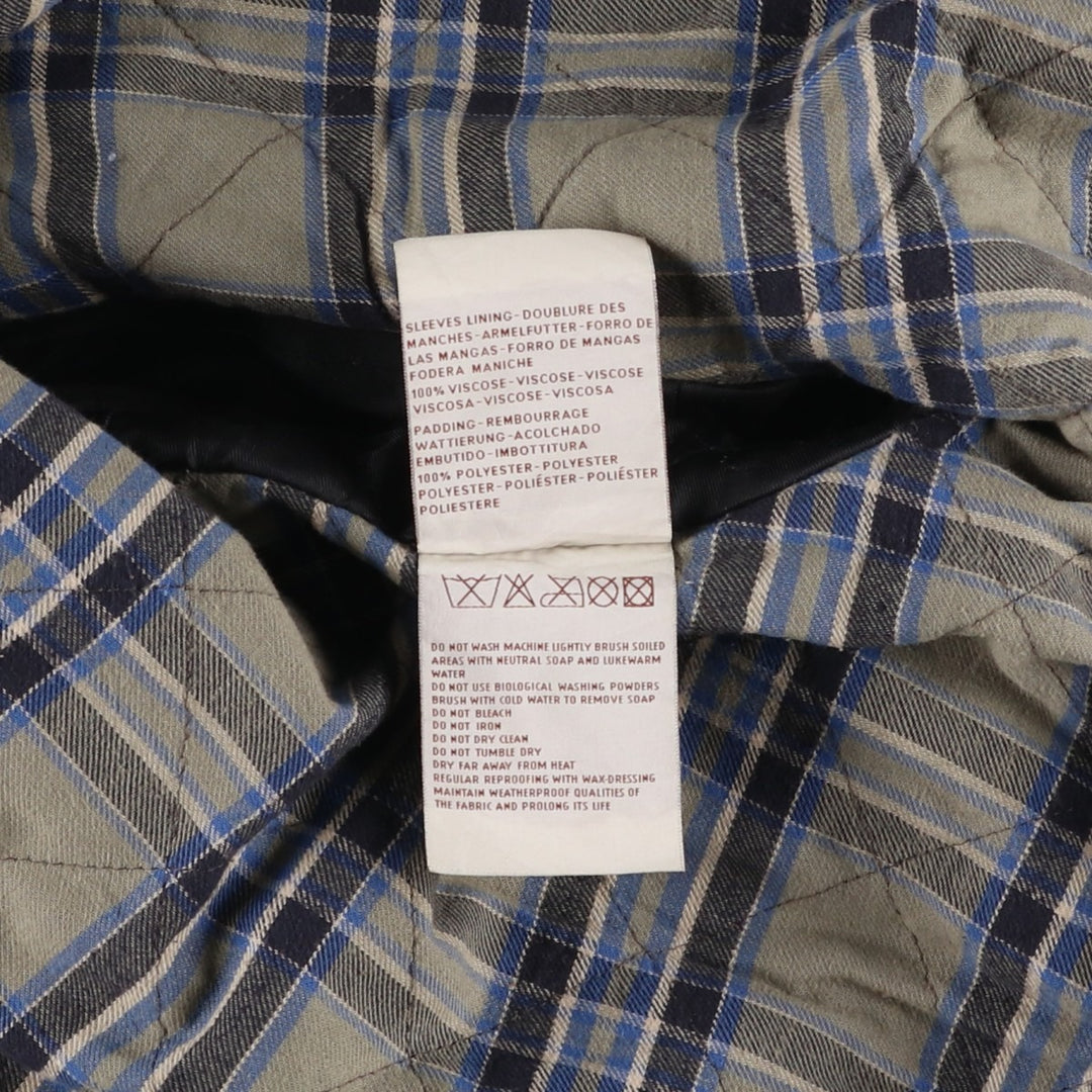 Belstaff padded waxed cotton oiled jacket, made in the UK, men's size XL cotton Khaki type Vintage Second Hand