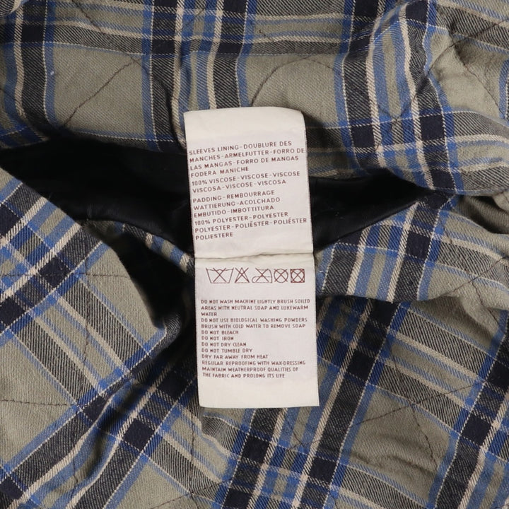 Belstaff padded waxed cotton oiled jacket, made in the UK, men's size XL cotton Khaki type Vintage Second Hand