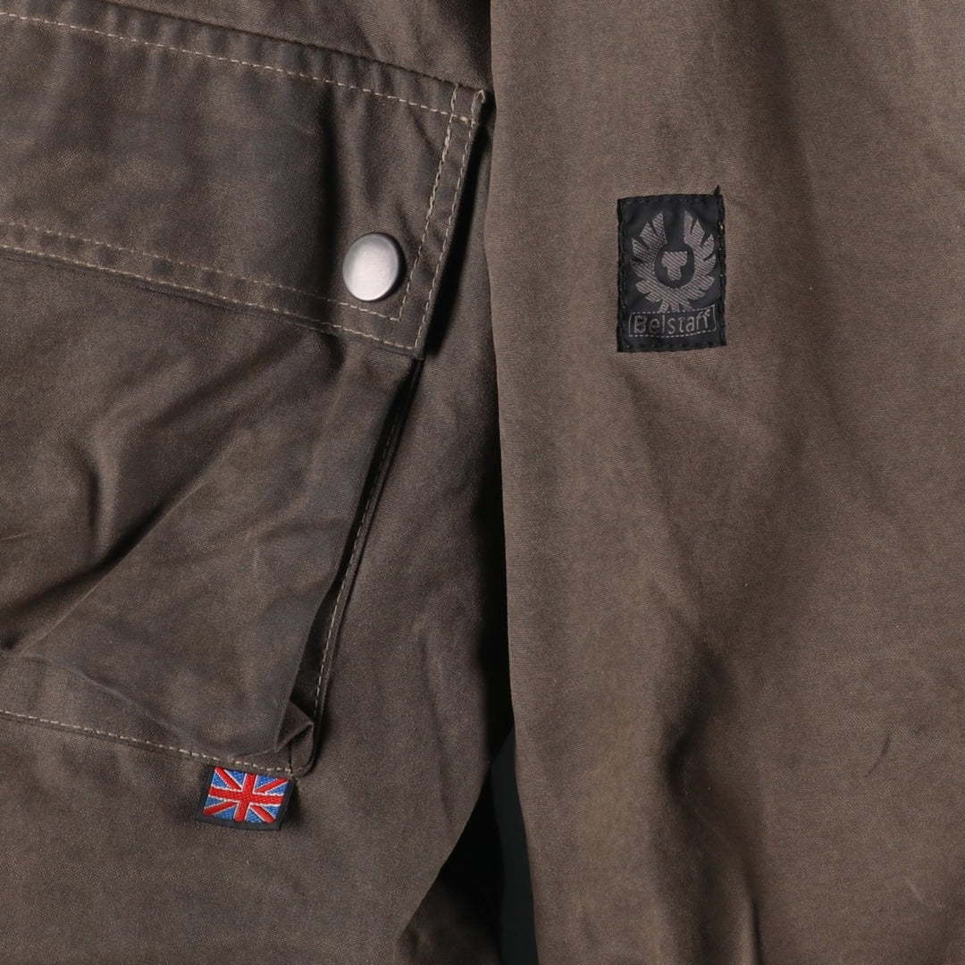 Belstaff padded waxed cotton oiled jacket, made in the UK, men's size XL cotton Khaki type Vintage Second Hand