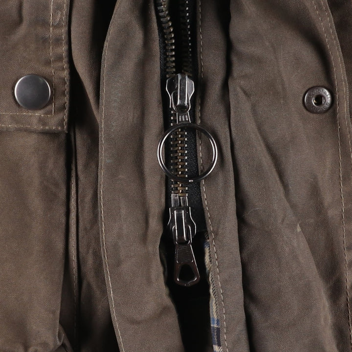 Belstaff padded waxed cotton oiled jacket, made in the UK, men's size XL cotton Khaki type Vintage Second Hand