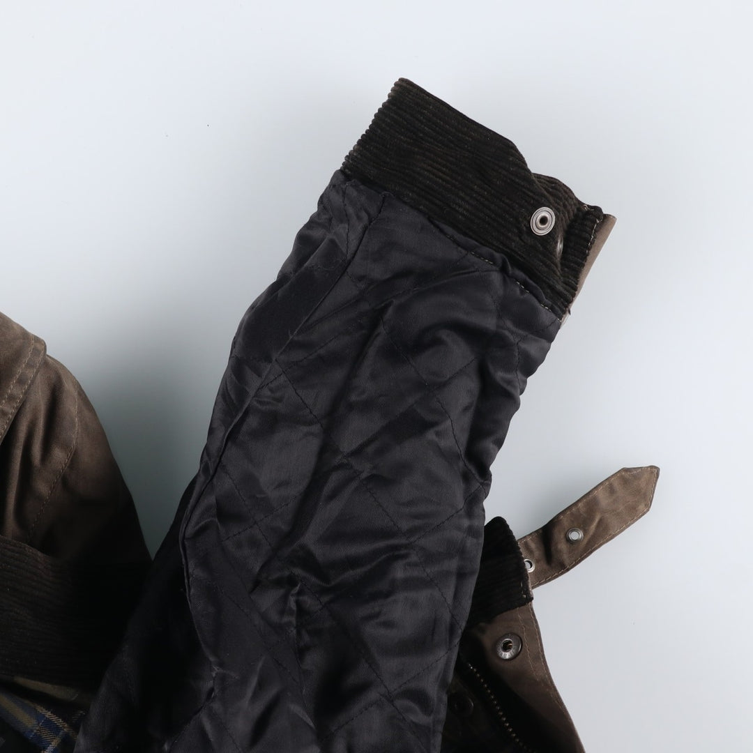 Belstaff padded waxed cotton oiled jacket, made in the UK, men's size XL cotton Khaki type Vintage Second Hand