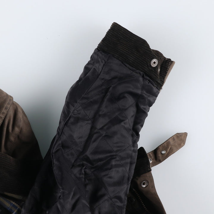 Belstaff padded waxed cotton oiled jacket, made in the UK, men's size XL cotton Khaki type Vintage Second Hand