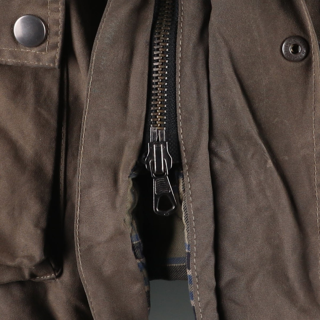 Belstaff padded waxed cotton oiled jacket, made in the UK, men's size XL cotton Khaki type Vintage Second Hand