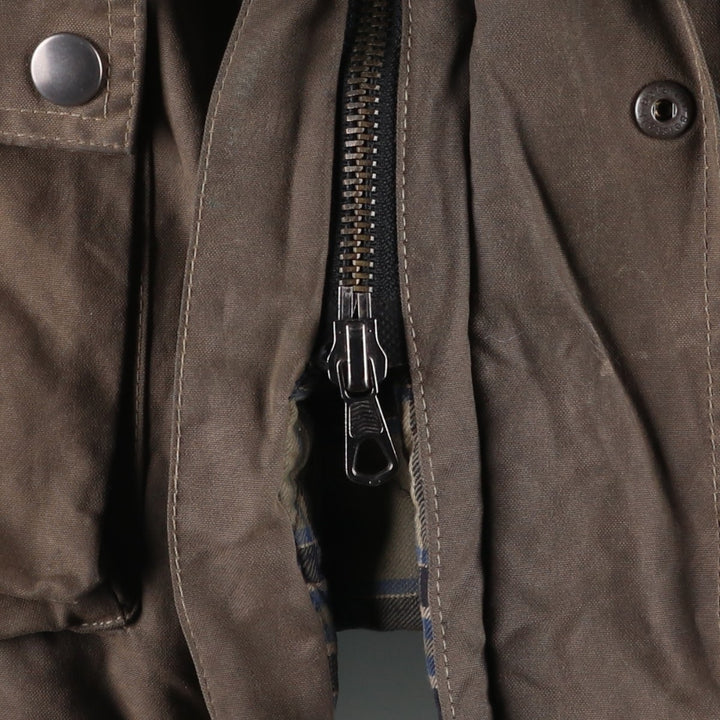 Belstaff padded waxed cotton oiled jacket, made in the UK, men's size XL cotton Khaki type Vintage Second Hand