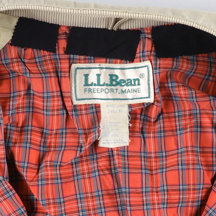 Vintage 80s-90'S LL Bean Harrington Swing Jacket, Made in USA, Men's XL polyester Beige type Vintage Second Hand