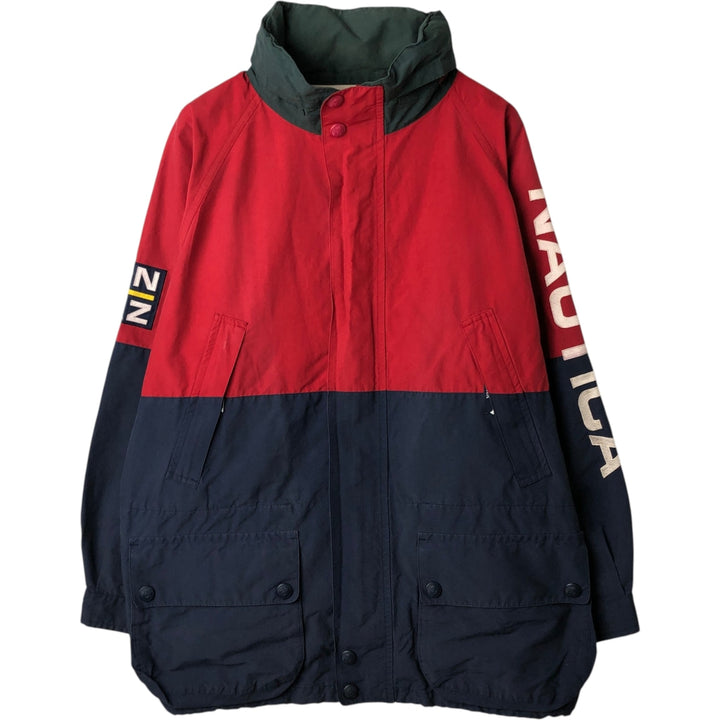 90'S Nautica sailing jacket, men's XL size, vintage cotton red type Vintage Second Hand