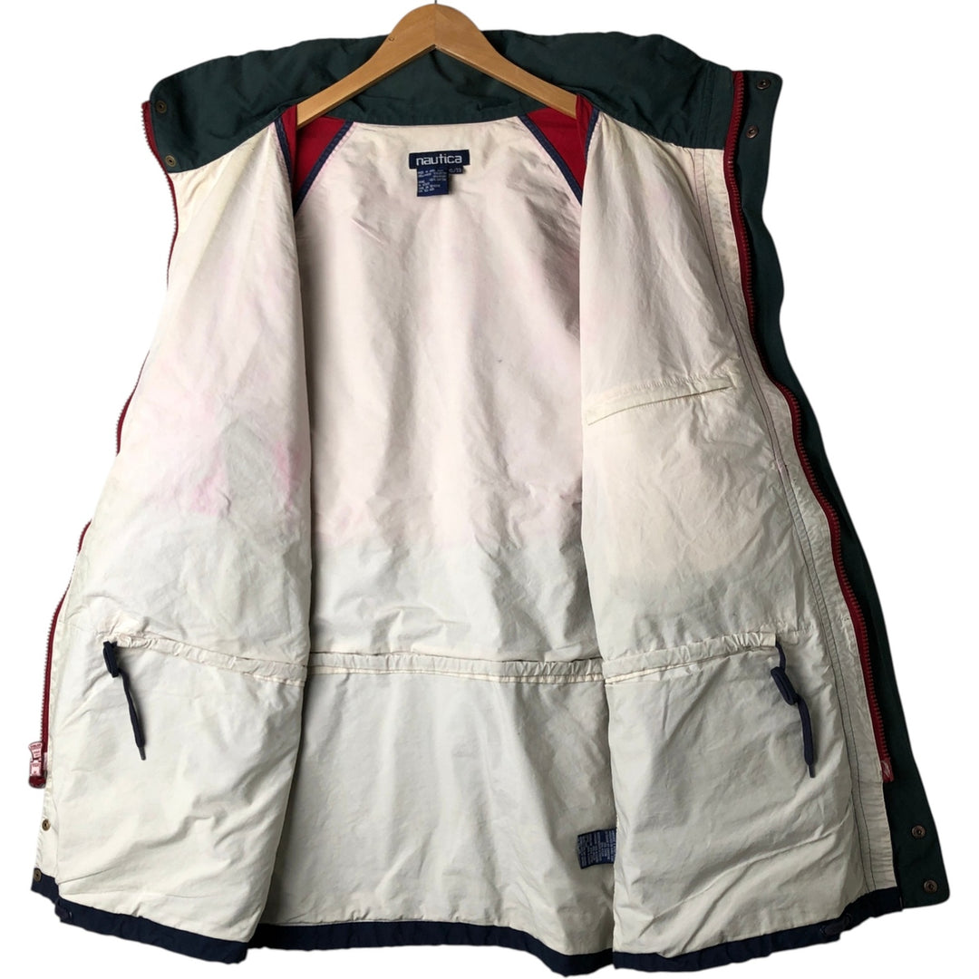 90'S Nautica sailing jacket, men's XL size, vintage cotton red type Vintage Second Hand