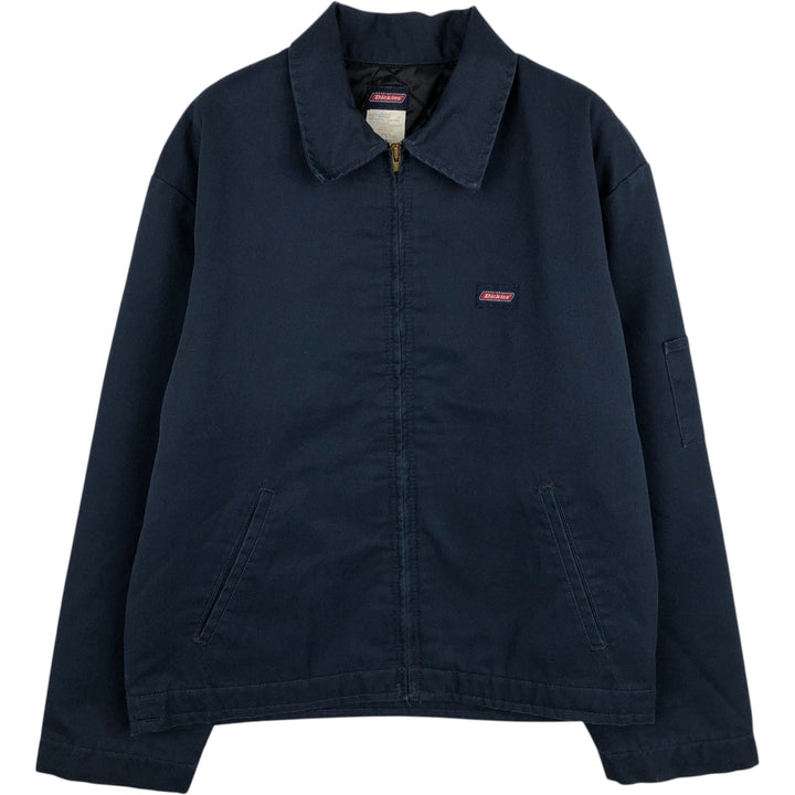 Dickies padded work jacket, men's size M polyester navy blue type Vintage Second Hand