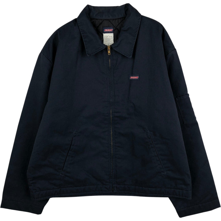 Dickies padded work jacket, men's size XL polyester navy blue type Vintage Second Hand
