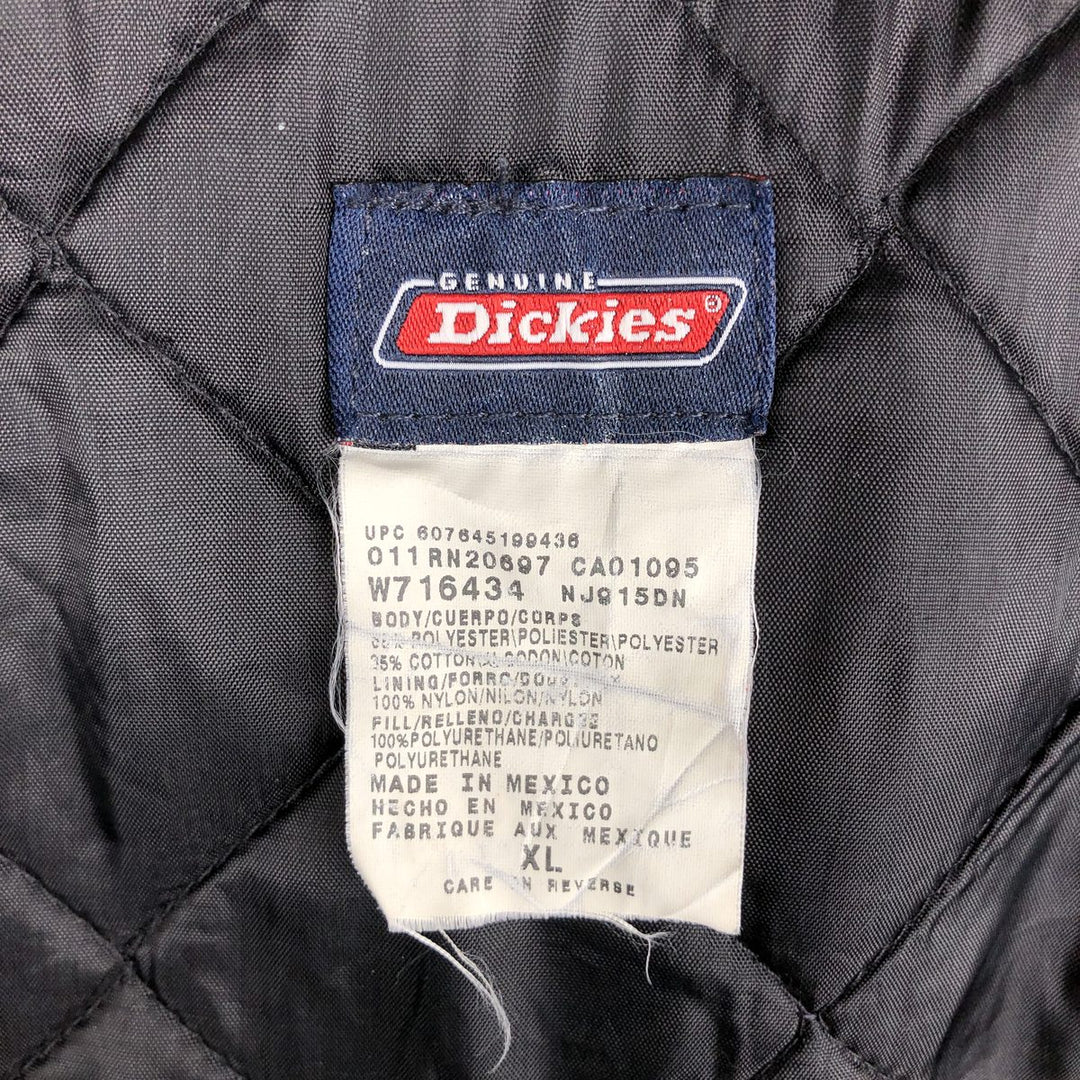Dickies padded work jacket, men's size XL polyester navy blue type Vintage Second Hand